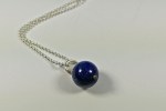 Runder Anhänger mit Lapislazuli und Silberring